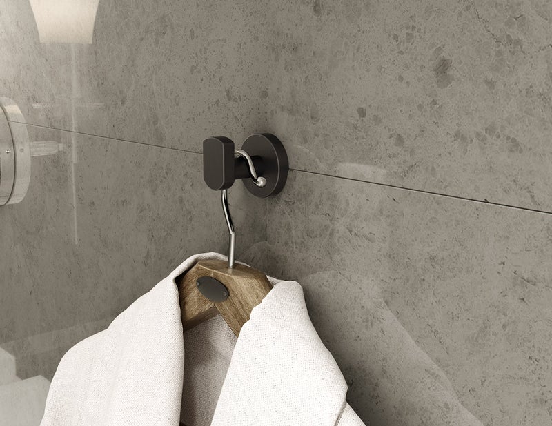 Symmons 353RH-MB Dia Wall-Mounted Robe Hook in Matte Black - Image 2
